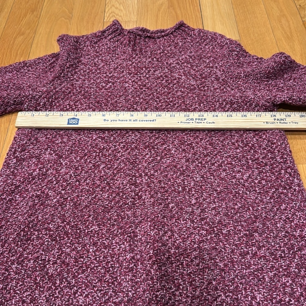 Loft women’s pointelle mixed mock neck sweater size medium. - Picture 3 of 7